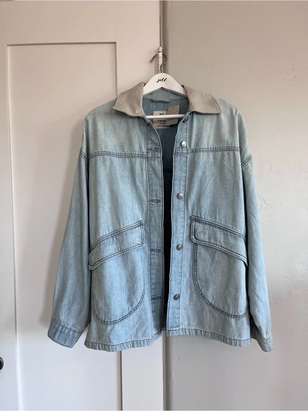 🤍 nwt | we the free | lemon oversized denim jacket - Picture 3 of 5